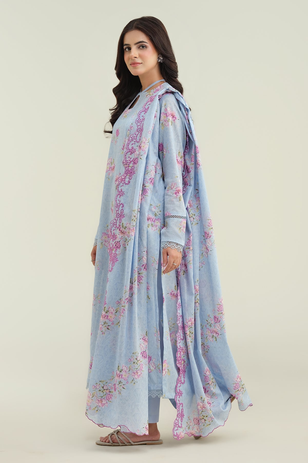 3 Piece - Printed & Embroidered Lawn Suit - C6221 - Shop Now at Kayseria