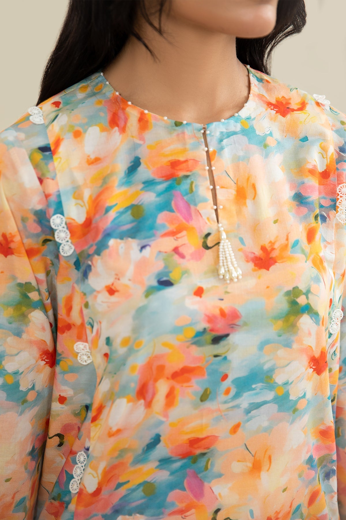 3 Piece - Printed & Embroidered Lawn Suit - C6245 - Shop Now at Kayseria