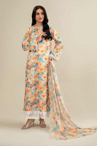 3 Piece - Printed & Embroidered Lawn Suit - C6245 - Shop Now at Kayseria