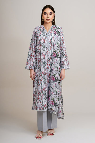 3 Piece - Printed & Embroidered Khaddar Suit - C6296 - Shop Now at Kayseria