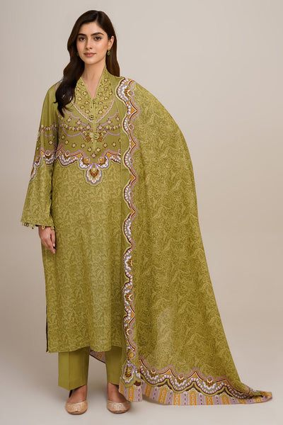 3 Piece - Printed Khaddar Suit - C6343 - Shop Now at Kayseria