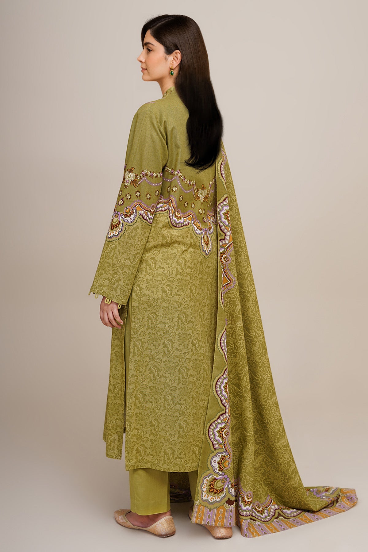 3 Piece - Printed Khaddar Suit - C6343 - Shop Now at Kayseria