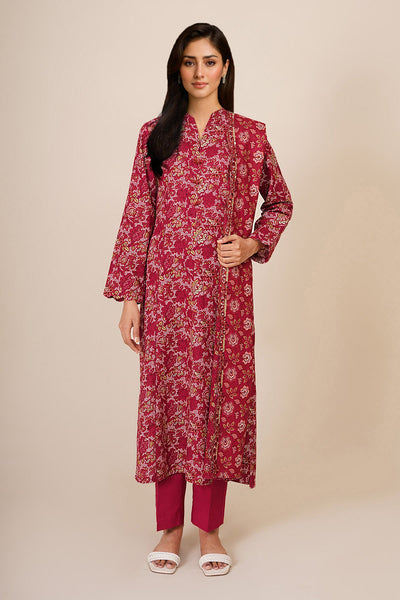 3 Piece - Printed & Embroidered Khaddar Suit - C6344 - Shop Now at Kayseria