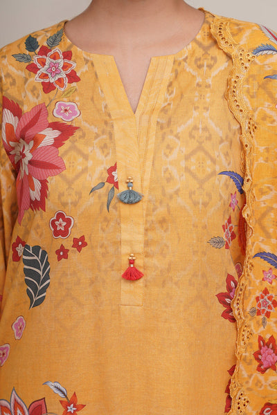 3 Piece - Printed & Embroidered Khaddar Suit - C6348 - Shop Now at Kayseria