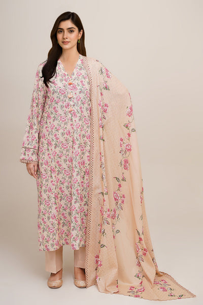 3 Piece - Printed & Embroidered Khaddar Suit - C6350 - Shop Now at Kayseria