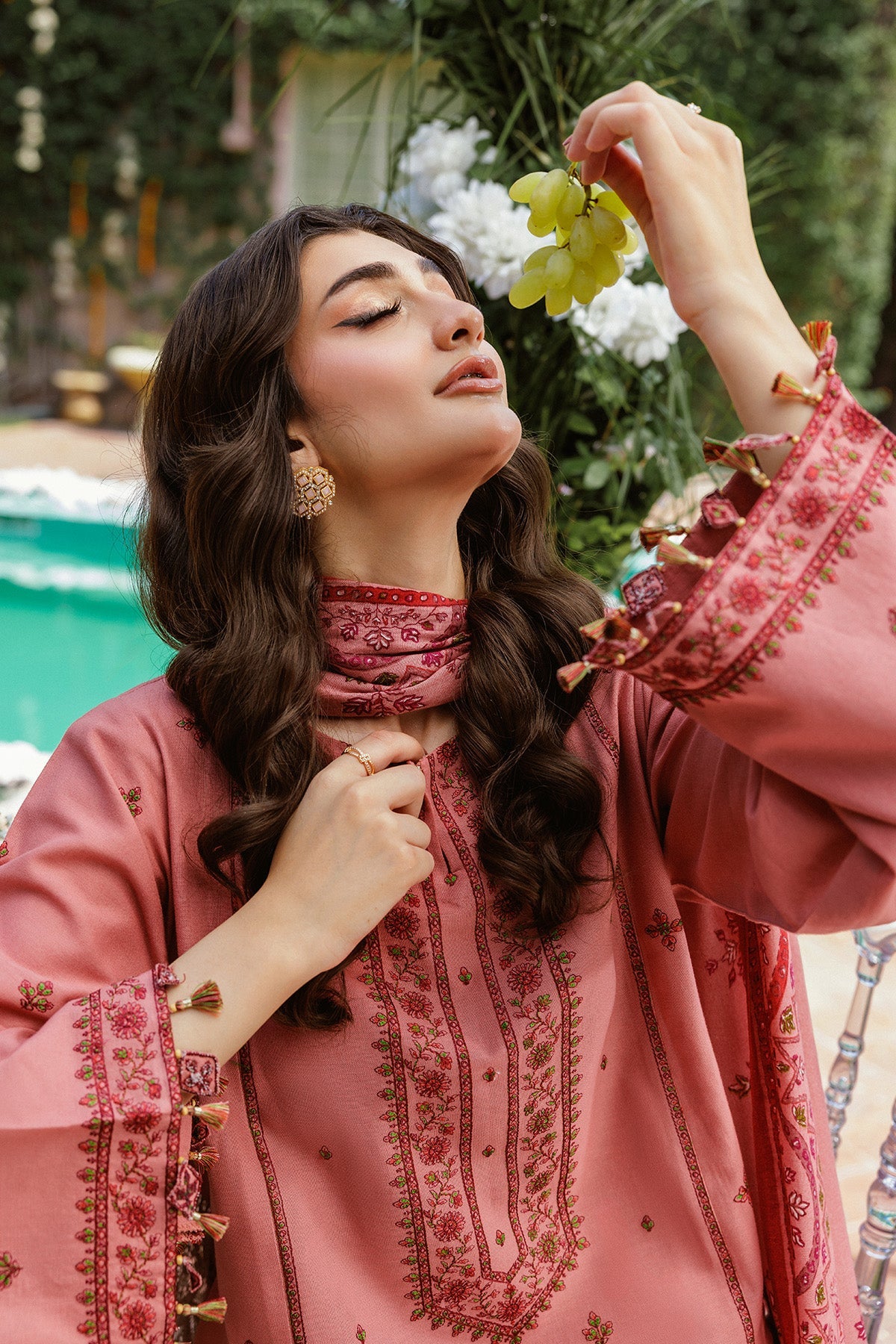 3 Piece - Printed & Embroidered Khaddar Suit - C6352 - Shop Now at Kayseria