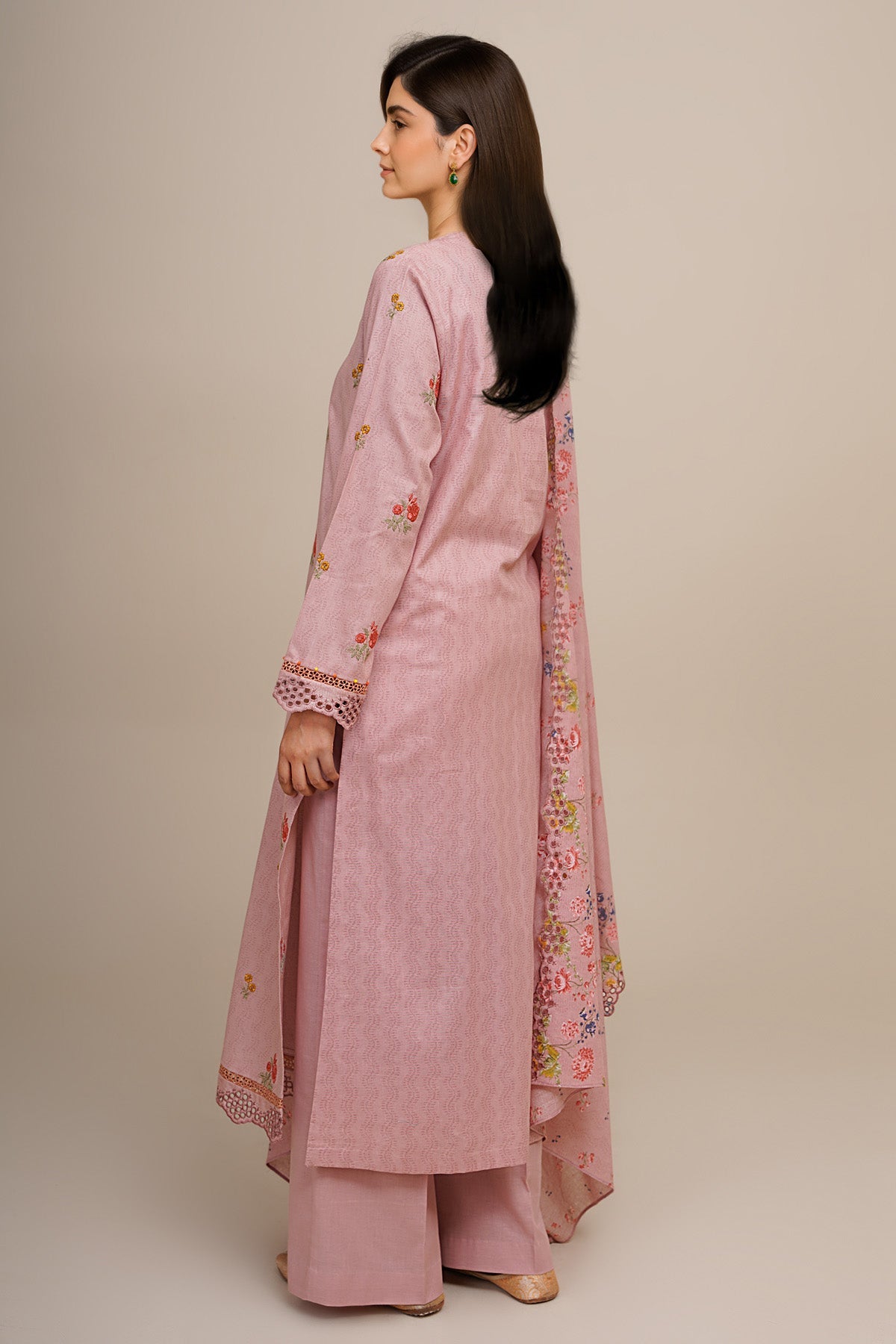 3 Piece - Printed & Embroidered Suit - C6364 - Shop Now at Kayseria