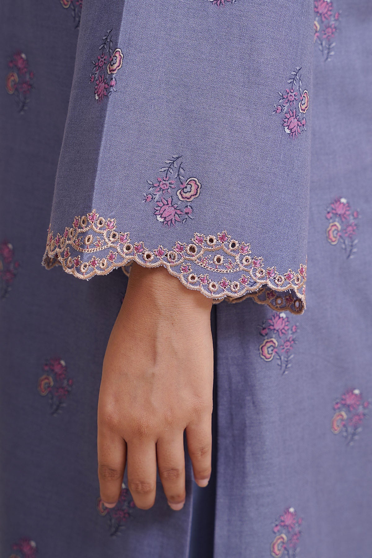 3 Piece - Printed & Embroidered Suit - C6366 - Shop Now at Kayseria