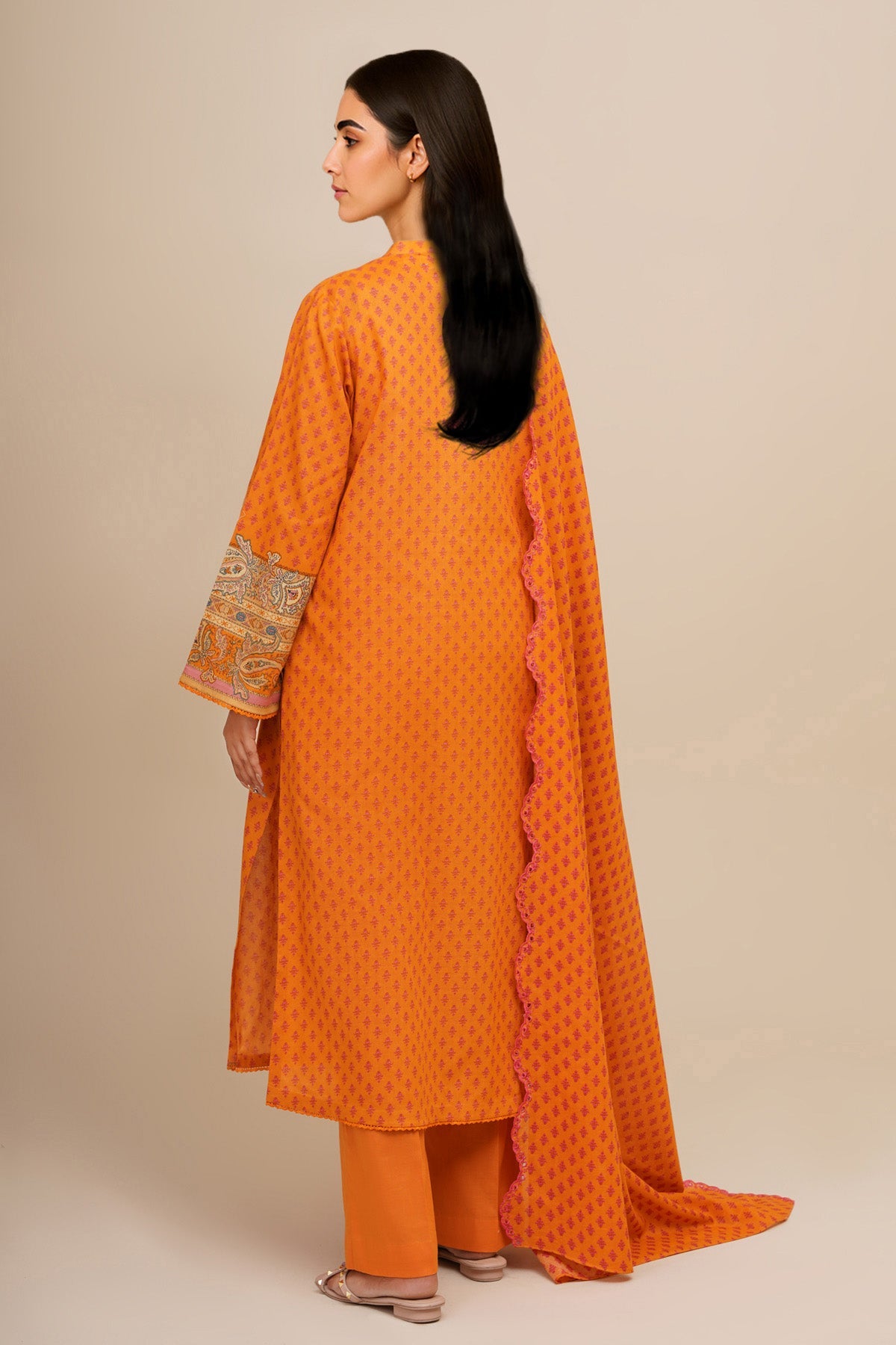 3 Piece - Printed & Embroidered Suit - C6367 - Shop Now at Kayseria