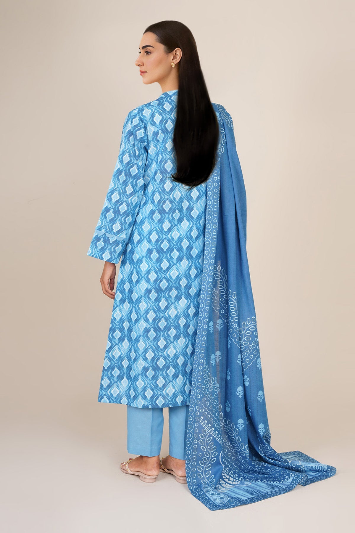 3 Piece - Printed Suit - C6373 - Shop Now at Kayseria