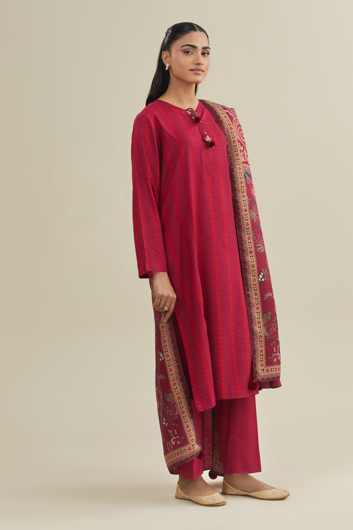3 Piece - Printed Suit - C6375 - Shop Now at Kayseria