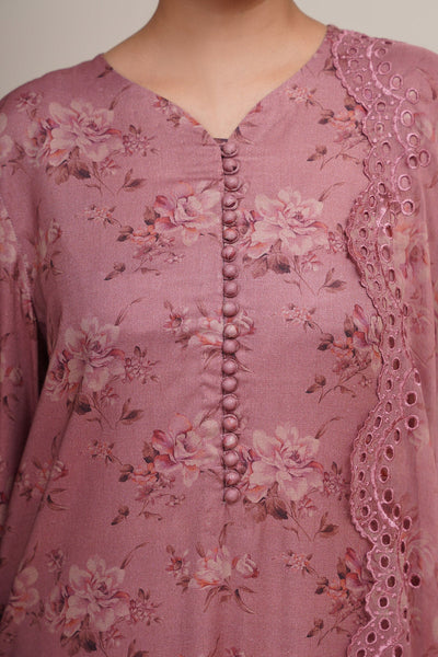 3 Piece - Printed & Embroidered Suit - C6390 - Shop Now at Kayseria