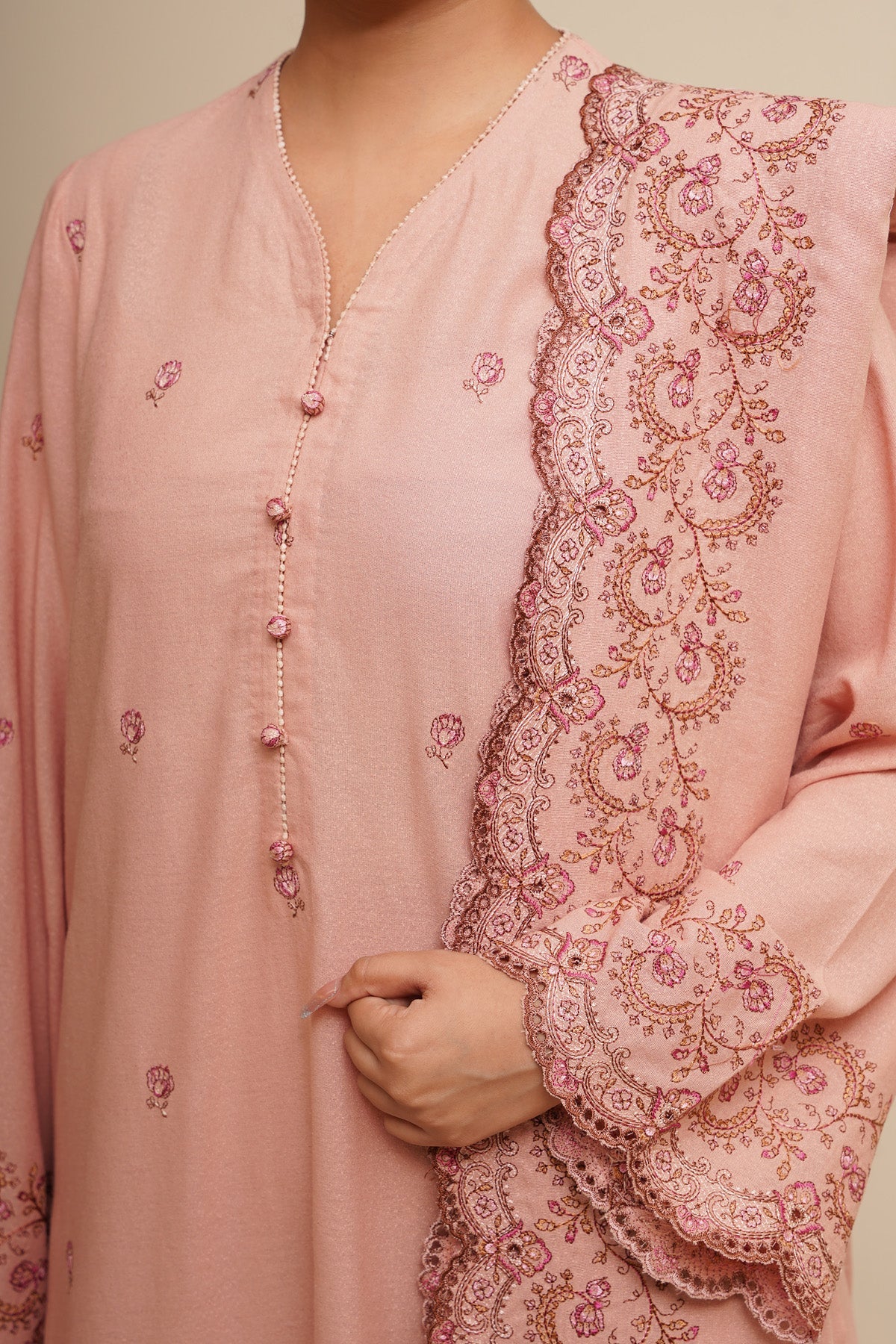 3 Piece - Embroidered Suit - C6400 - Shop Now at Kayseria
