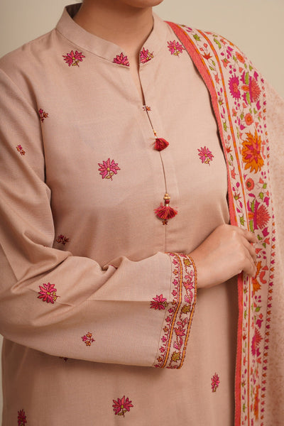 3 Piece - Printed & Embroidered Suit - C6404 - Shop Now at Kayseria