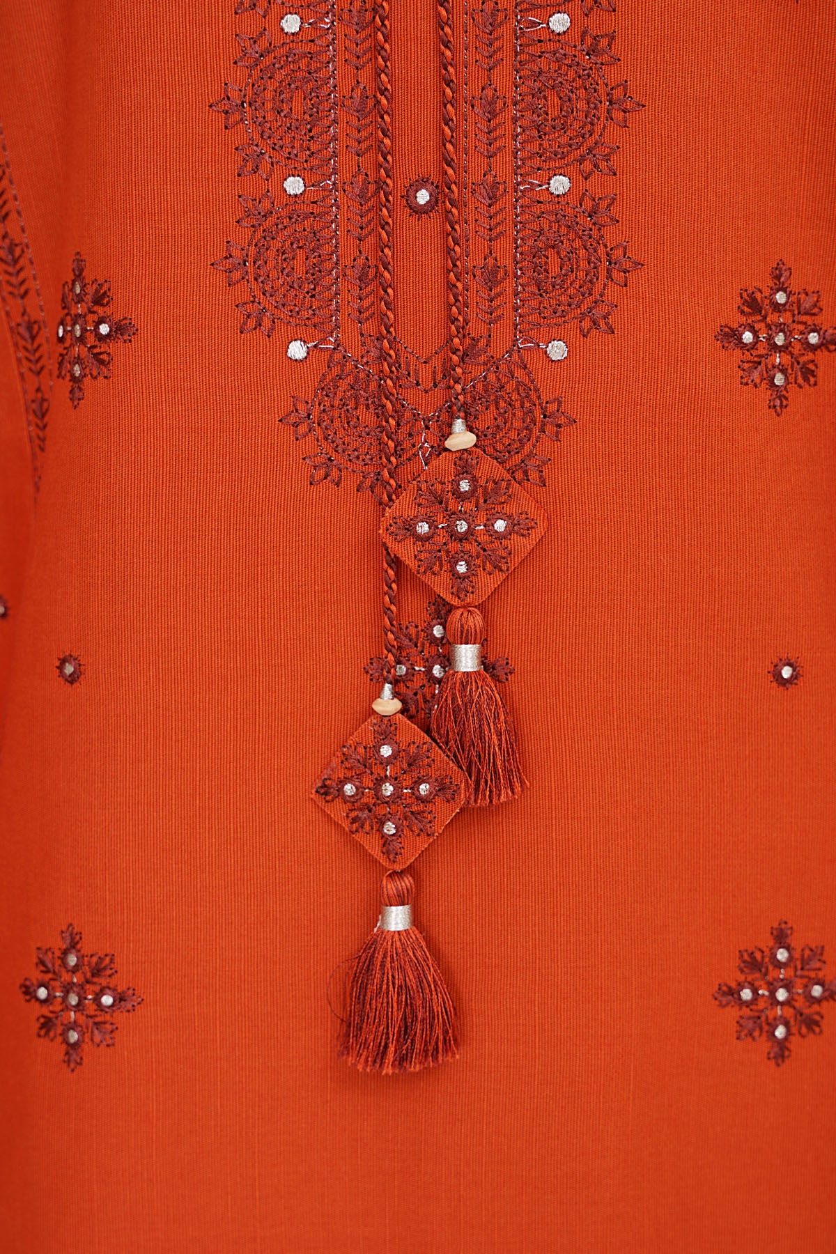 3 Piece - Embroidered Slub Khaddar Suit - C6407 - Shop Now at Kayseria