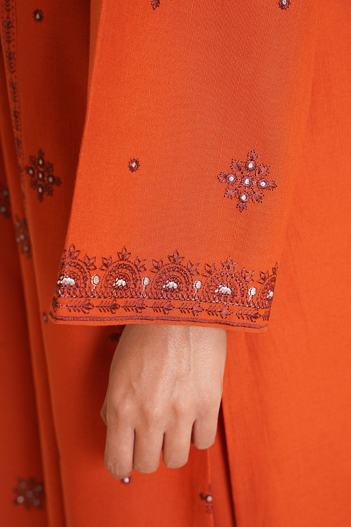 3 Piece - Embroidered Slub Khaddar Suit - C6407 - Shop Now at Kayseria