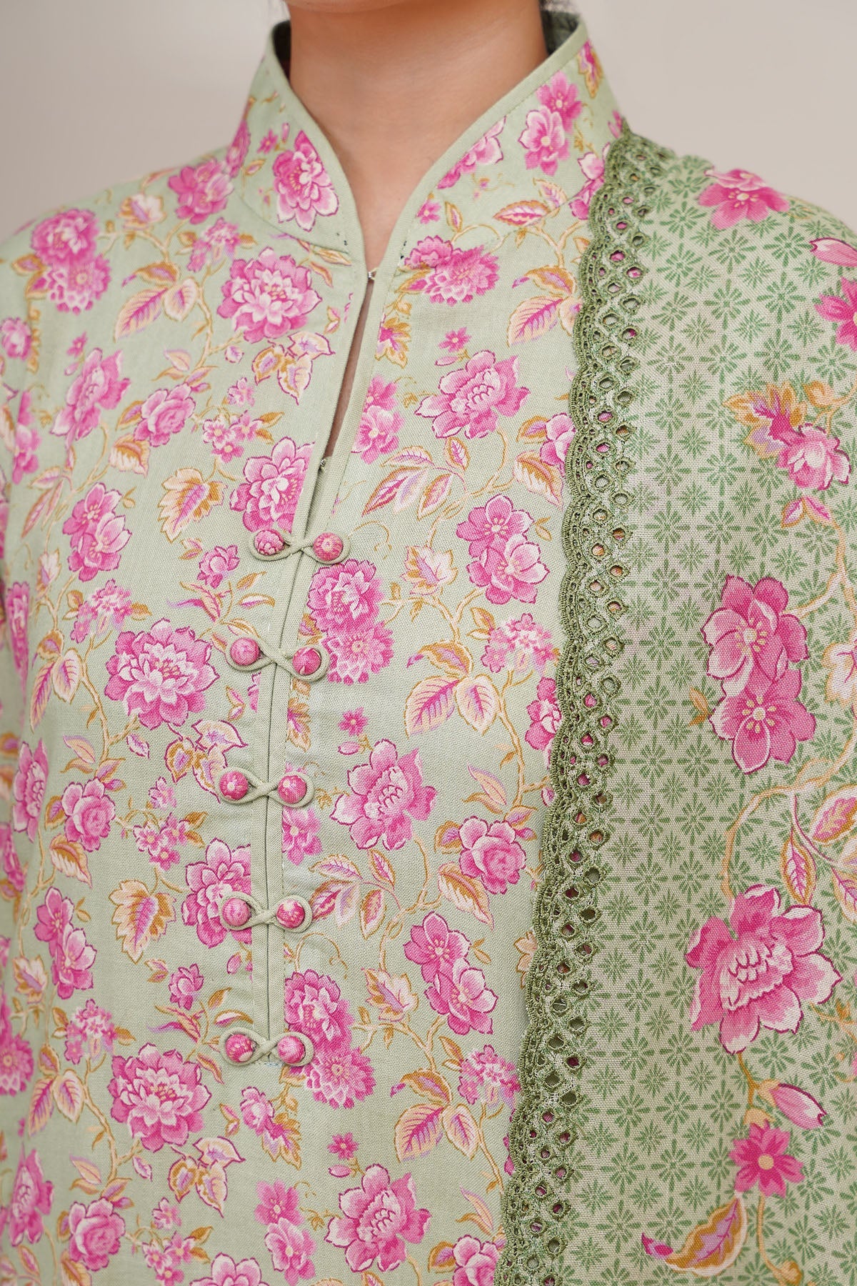 3 Piece - Printed & Embroidered Khaddar Suit - C6420 - Shop Now at Kayseria