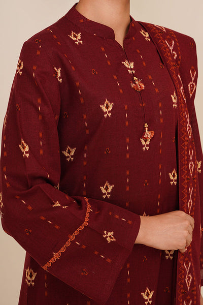 3 Piece - Printed Khaddar Suit - C6423 - Shop Now at Kayseria