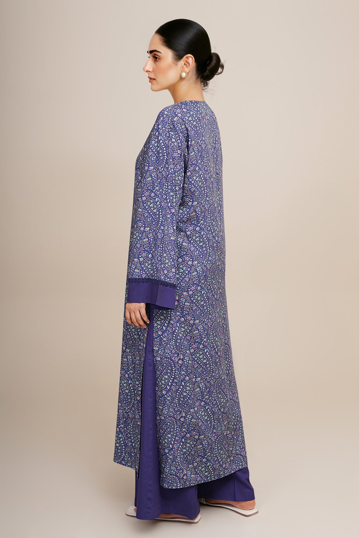 2 Piece - Printed Percale Suit - C6427 - Shop Now at Kayseria