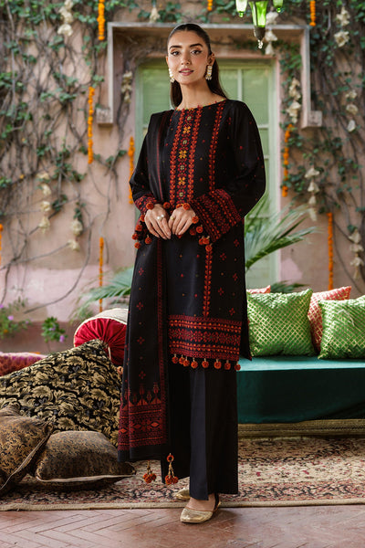 3 Piece - Printed & Embellished Khaddar Suit - C6435 - Shop Now at Kayseria
