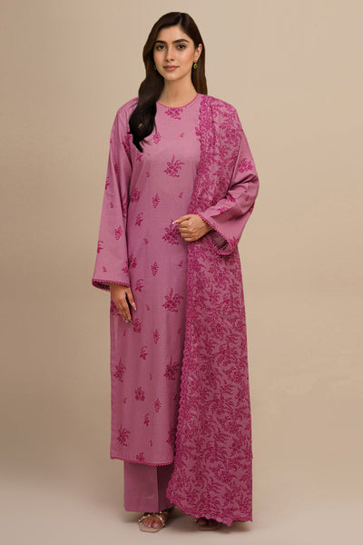3 Piece - Printed & Embroidered Khaddar Suit - C6440 - Shop Now at Kayseria