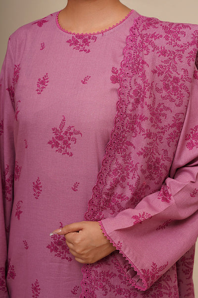 3 Piece - Printed & Embroidered Khaddar Suit - C6440 - Shop Now at Kayseria