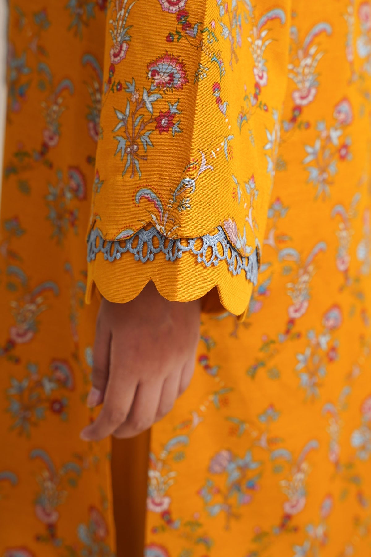 3 Piece - Printed & Embroidered Slub Khaddar Suit - C6441 - Shop Now at Kayseria