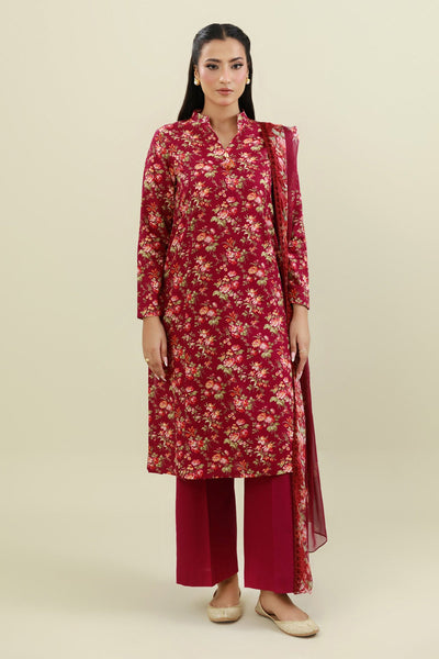 3 Piece - Printed & Embroidered Suit - C6445 - Shop Now at Kayseria