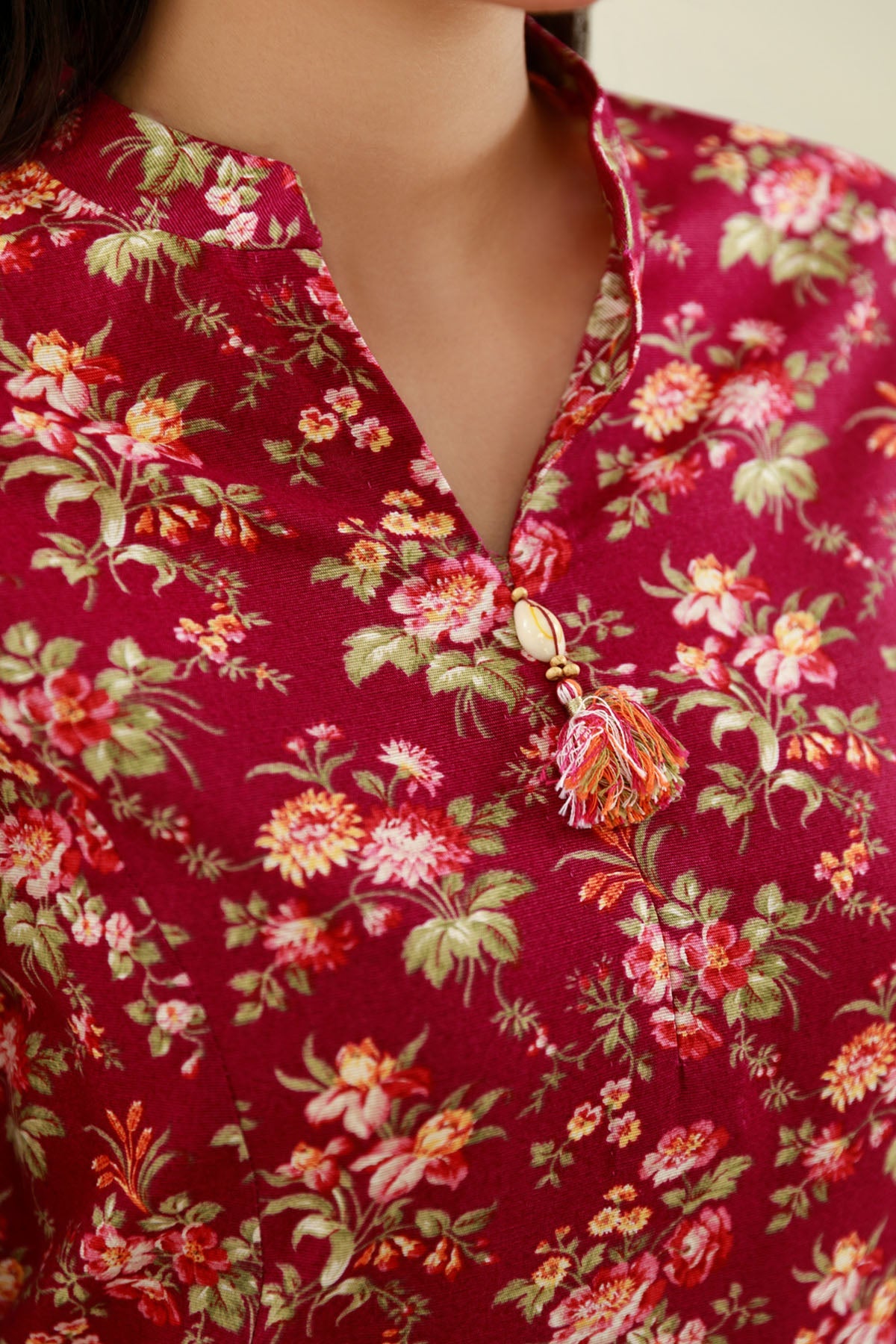 3 Piece - Printed & Embroidered Suit - C6445 - Shop Now at Kayseria