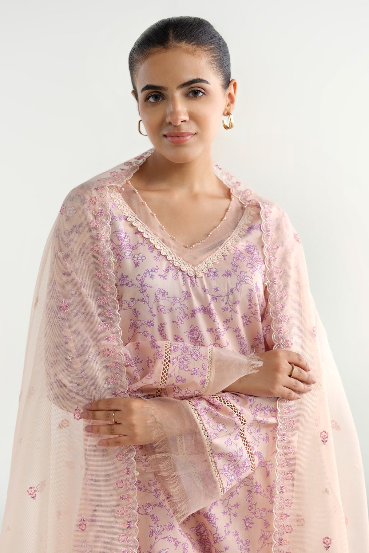 3 Piece - Printed & Embroidered Lawn Suit - C6289 - Shop Now at Kayseria