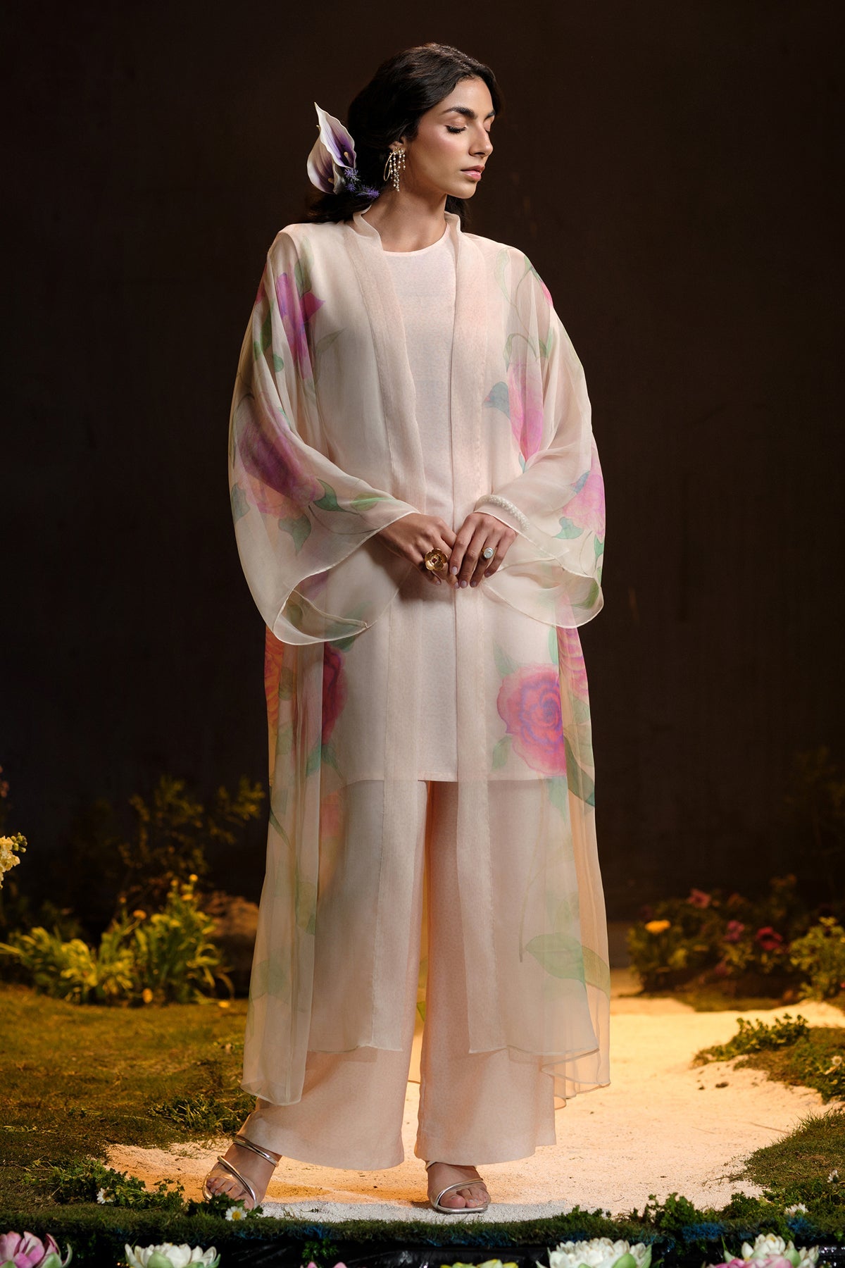 4 Piece - Printed Pure Chiffon Suit - MCP1727 - Shop Now at Kayseria