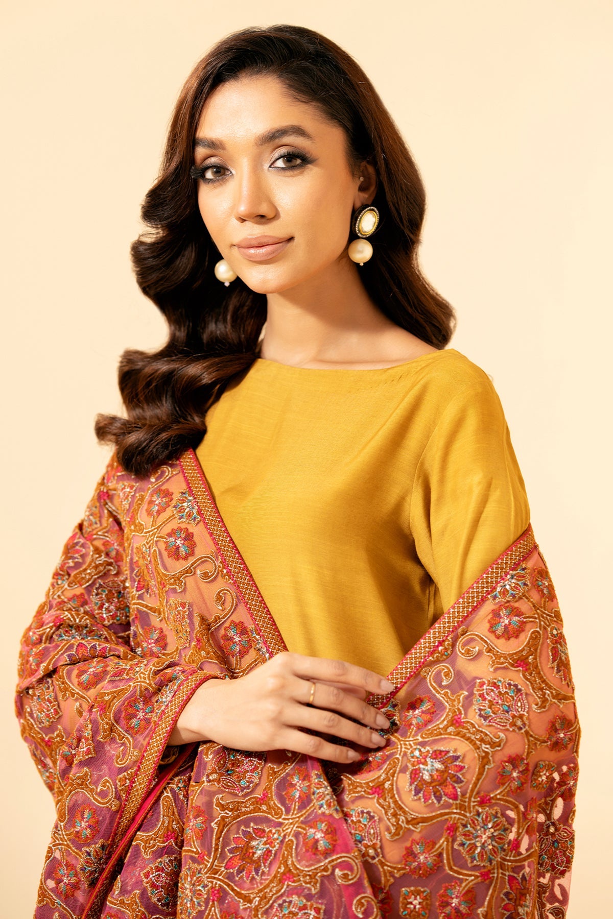 Embroidered Shawl - E1421 - Shop Now at Kayseria