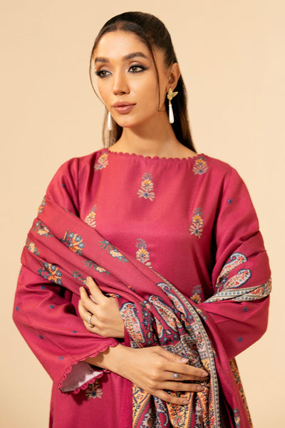 3 Piece - Printed & Embroidered Suit - E1432 - Shop Now at Kayseria