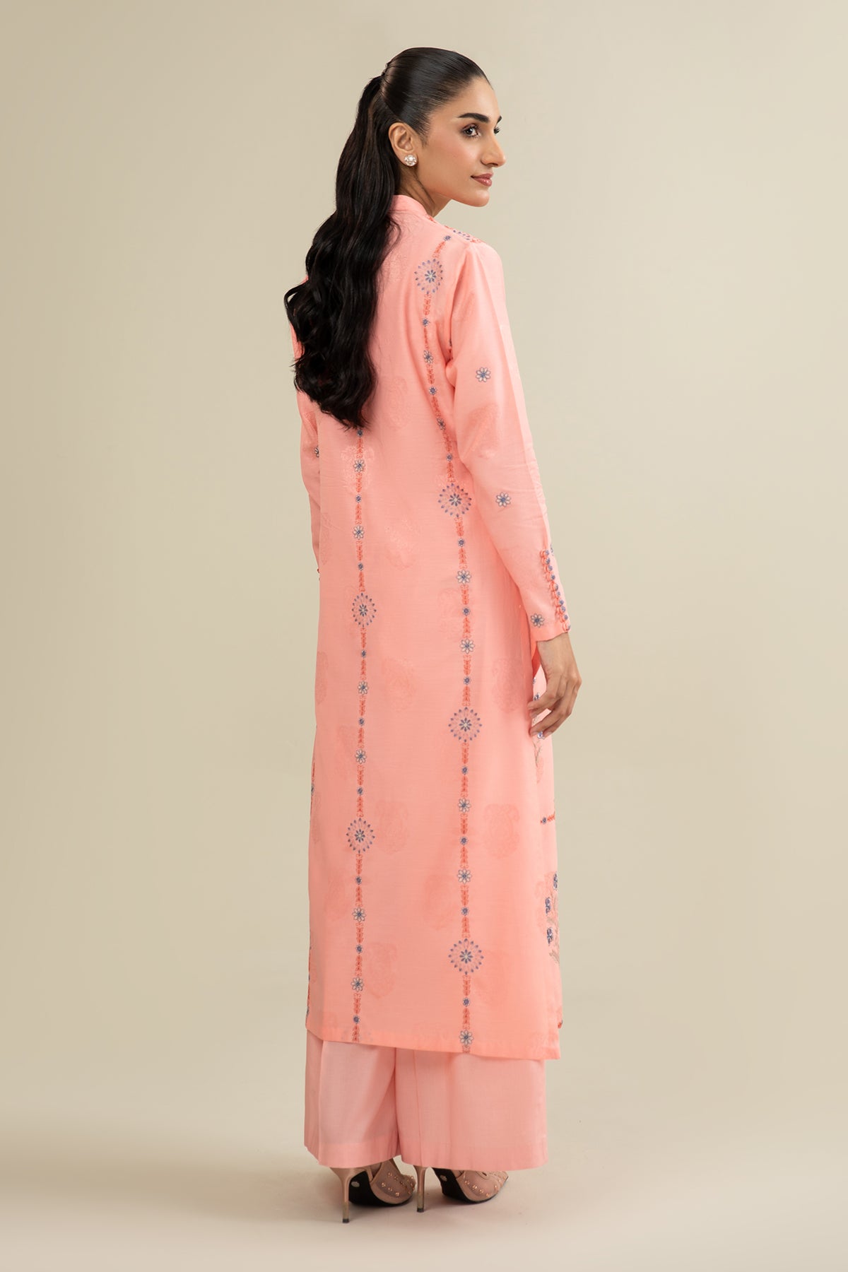 2 Piece - Embroidered Jacquard Suit - E1678 - Shop Now at Kayseria