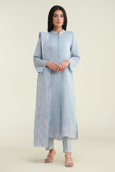 4 Piece - Embroidered  Dhaka Malmal  Suit - E1701 - Shop Now at Kayseria