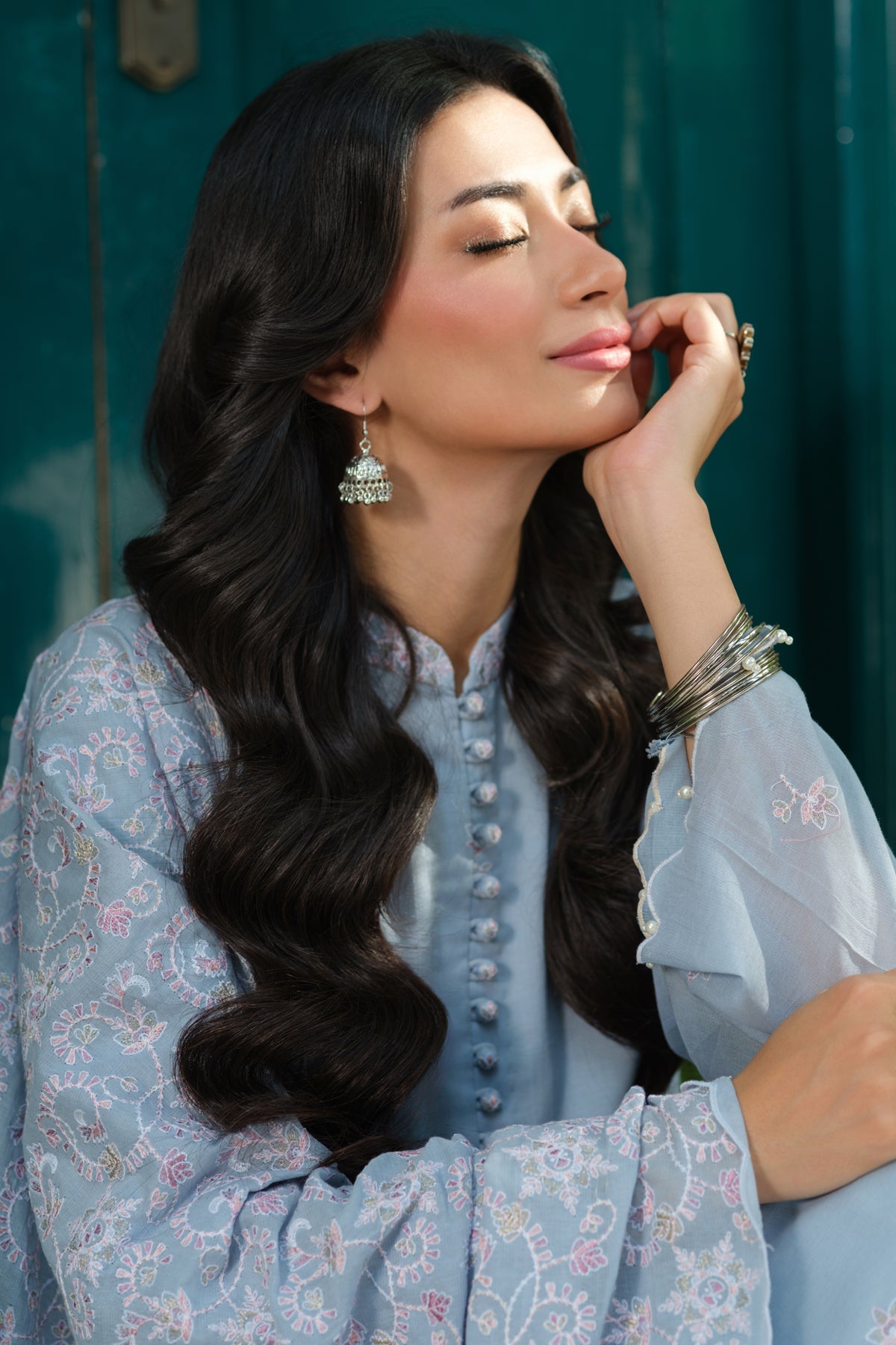 4 Piece - Embroidered  Dhaka Malmal  Suit - E1701 - Shop Now at Kayseria