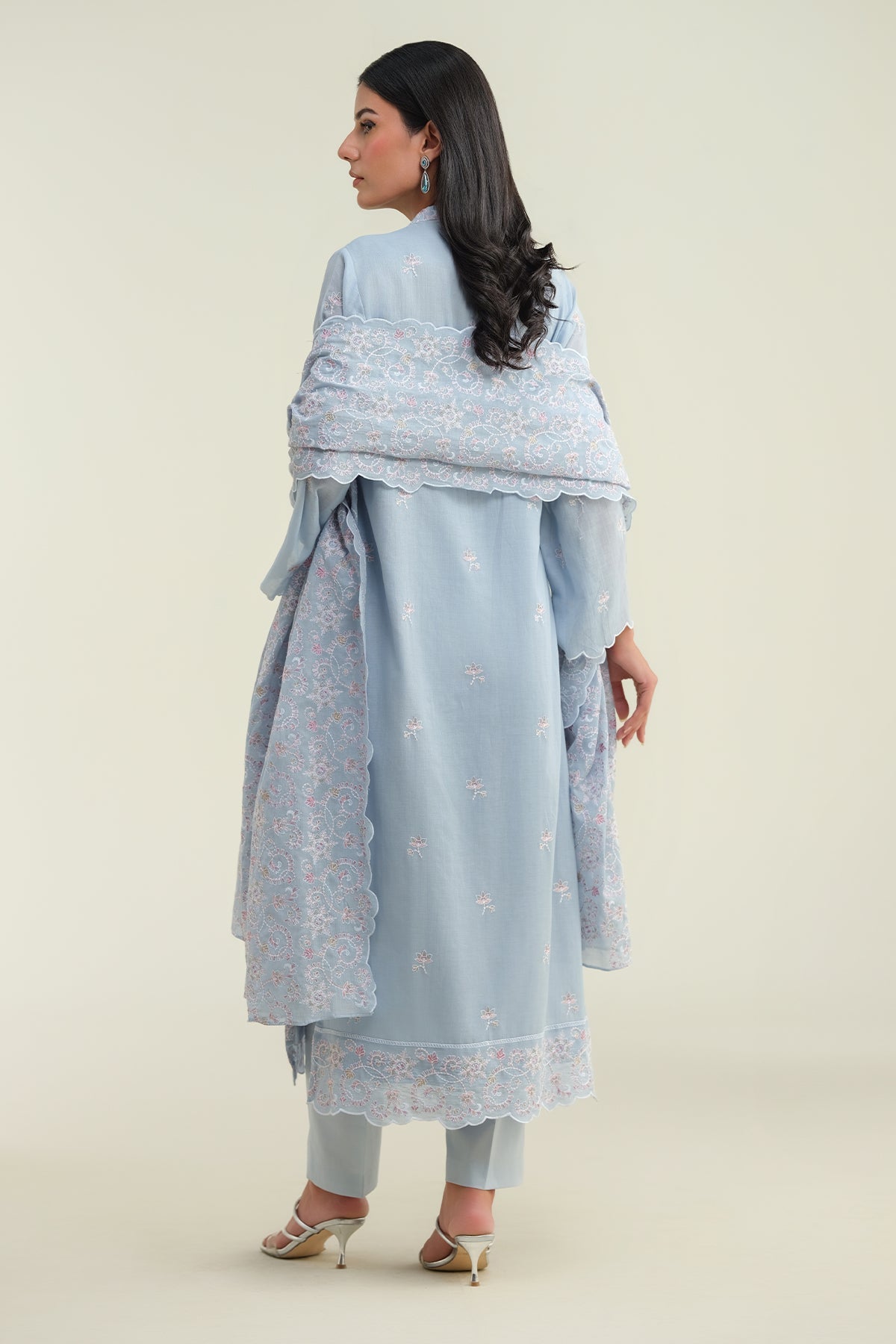 4 Piece - Embroidered  Dhaka Malmal  Suit - E1701 - Shop Now at Kayseria