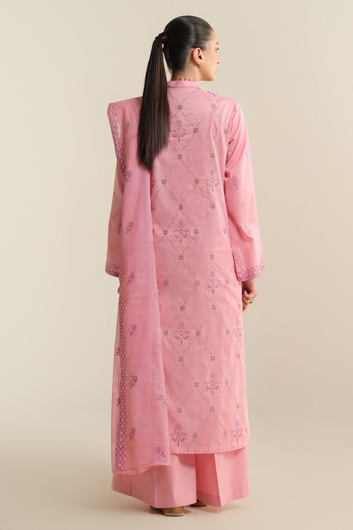 3 Piece - Embroidered Cotton Lawn Suit - E1737 - Shop Now at Kayseria