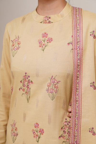 3 Piece - Embroidered Khaddar Suit - E1754 - Shop Now at Kayseria
