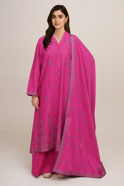 3 Piece - Embroidered Khaddar Suit - E1755 - Shop Now at Kayseria