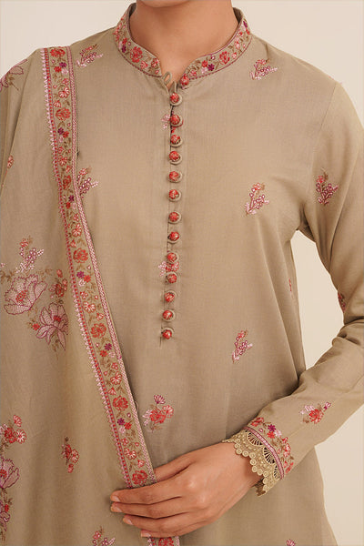 3 Piece - Embroidered Khaddar Suit - E1756 - Shop Now at Kayseria