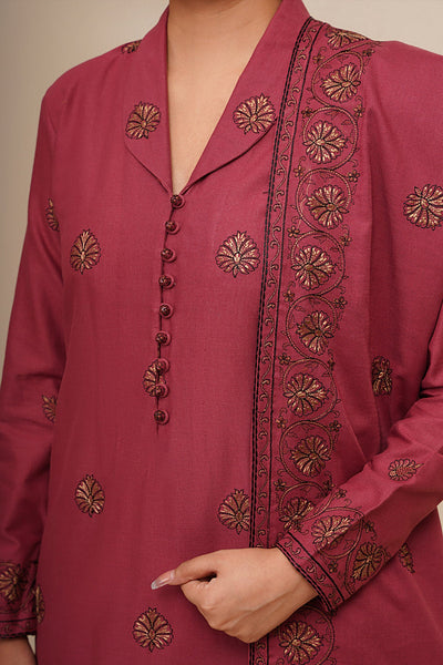 3 Piece - Embroidered Khaddar Suit - E1760 - Shop Now at Kayseria