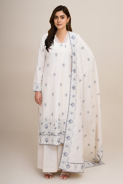 3 Piece - Embroidered Khaddar Suit - E1762 - Shop Now at Kayseria