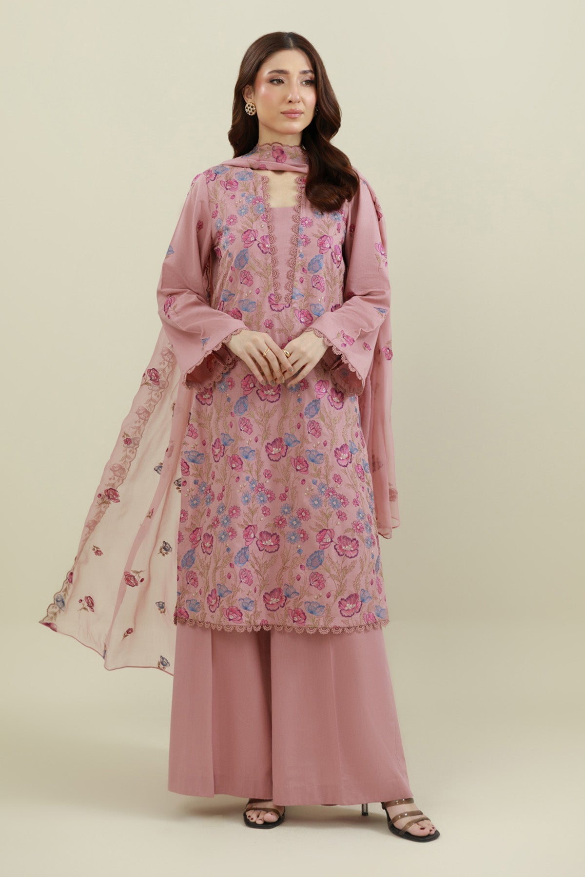 3 Piece - Embroidered Suit - E1766 - Shop Now at Kayseria