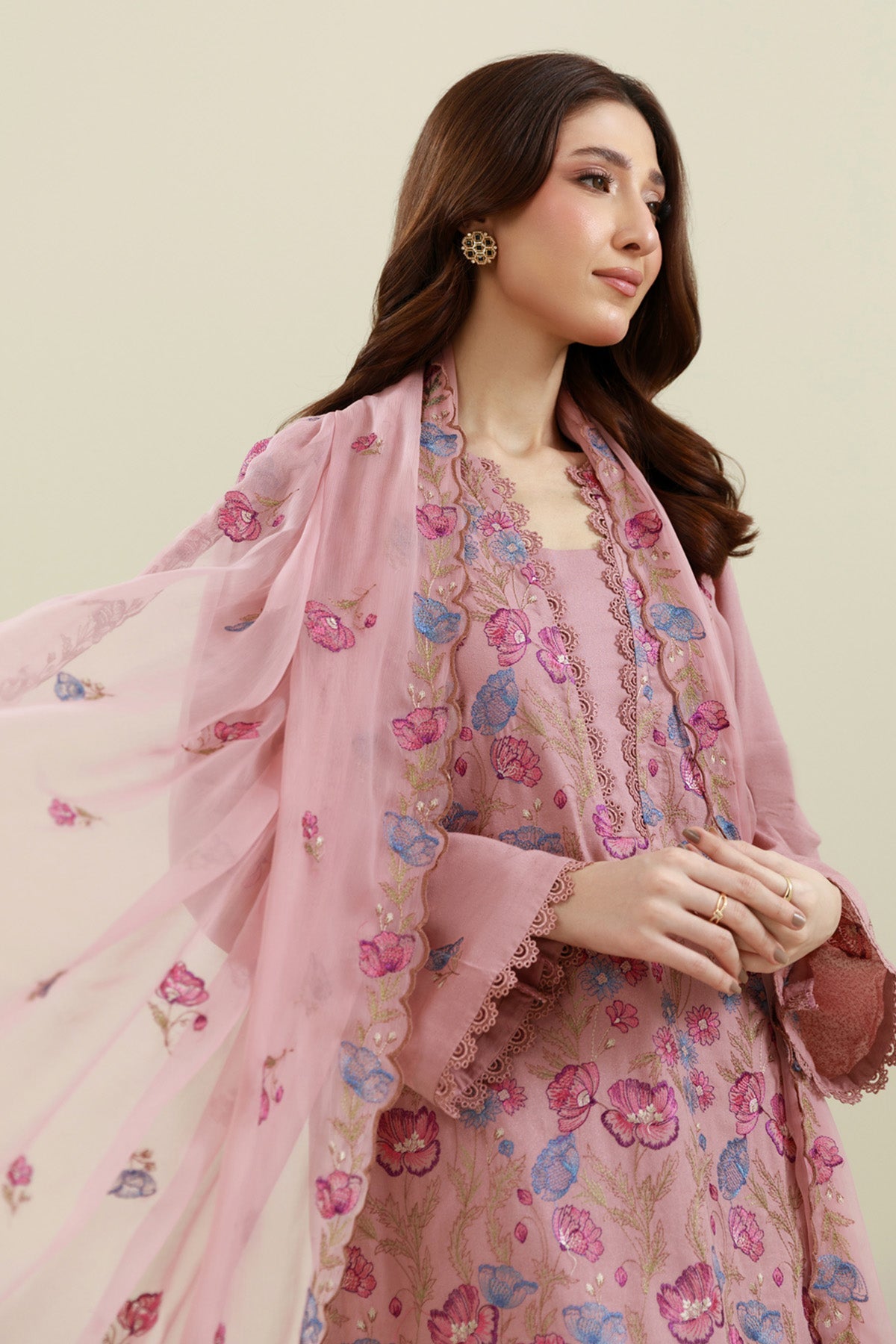 3 Piece - Embroidered Suit - E1766 - Shop Now at Kayseria