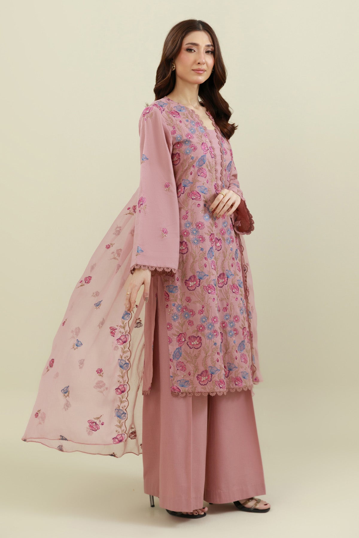 3 Piece - Embroidered Suit - E1766 - Shop Now at Kayseria