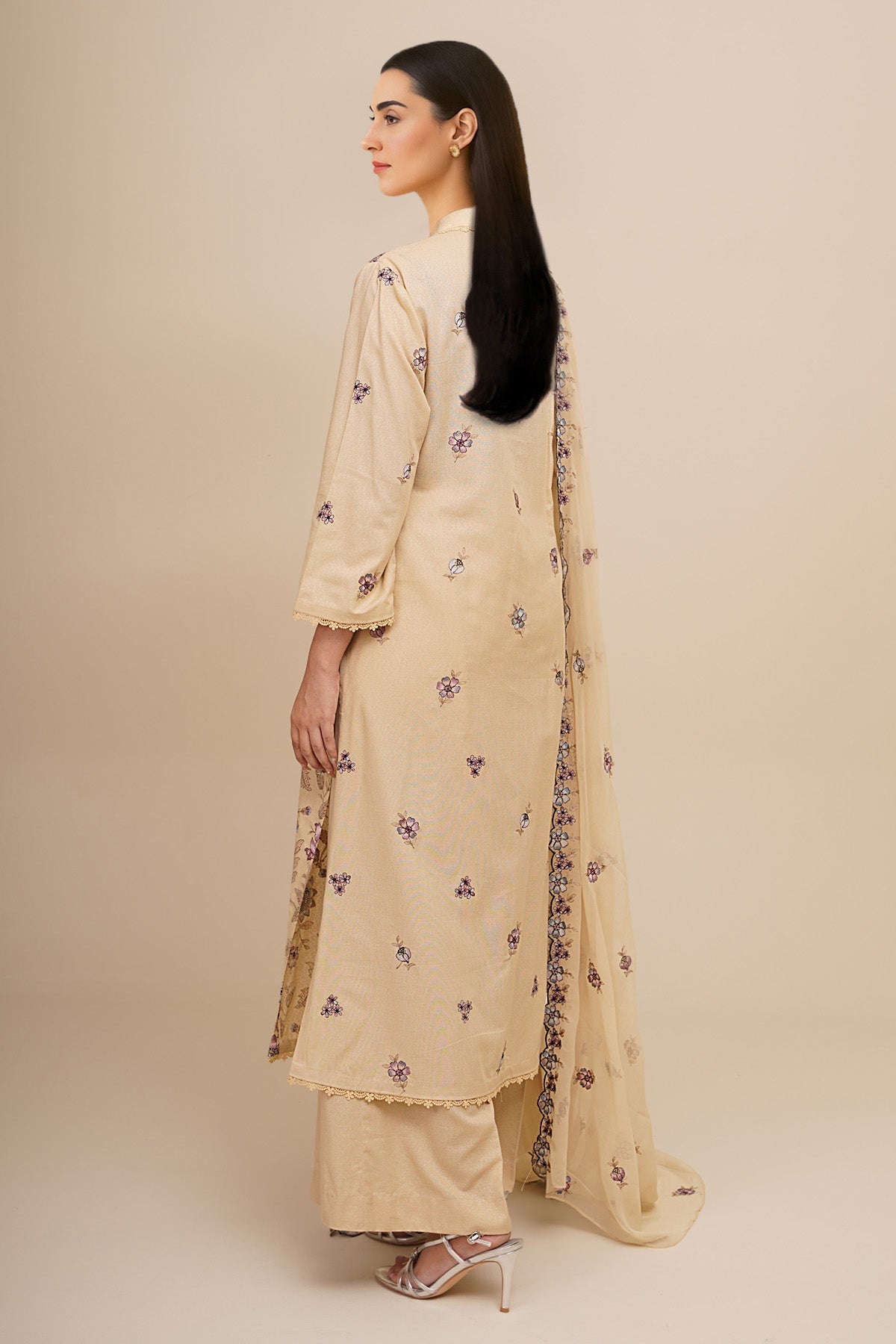 3 Piece - Embroidered Suit - E1768 - Shop Now at Kayseria