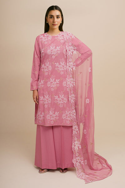3 Piece - Embroidered Viscose Karandi Suit - E1818 - Shop Now at Kayseria