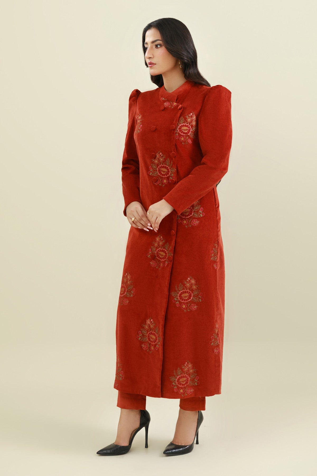2 Piece - Embroidered Suit - E1823 - Shop Now at Kayseria