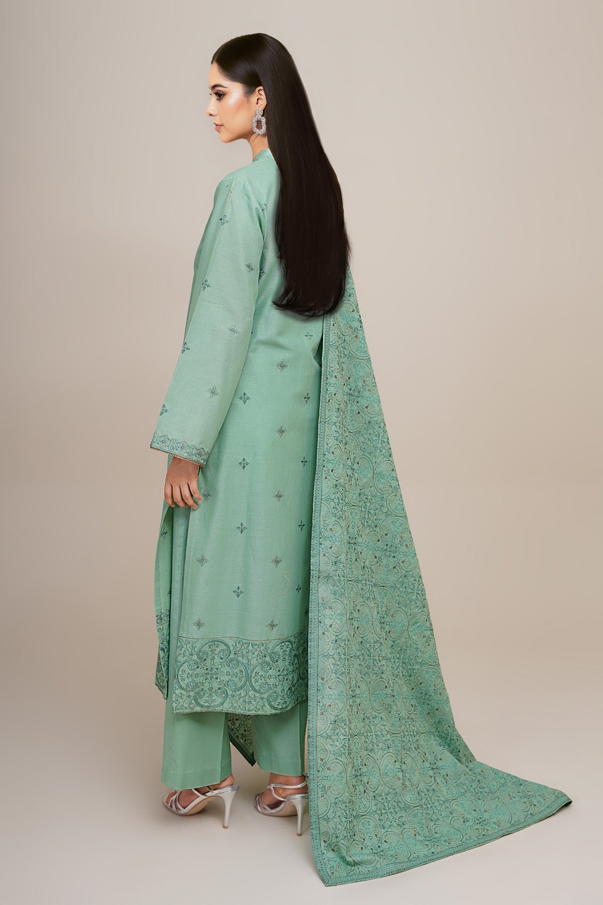 3 Piece - Embroidered Suit - E1833 - Shop Now at Kayseria